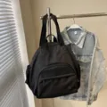 Schwarzer multifunktionaler Reiserucksack, große Kapazität, Wickeltasche mit Stauräumen. - Schwarz