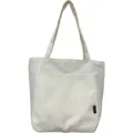 White canvas tote bag for women, large capacity casual shoulder bag for student daily commute. - Regular Fit / White