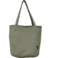 Minimalist green canvas tote bag for women, large capacity casual shoulder bag daily commute - Regular Fit / Green