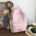 Pink casual backpack for women and students, lightweight school bag for daily commute. - L / Pink