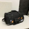 Grande borsa da viaggio multifunzionale borsa sportiva da uomo fitness all'aperto bagaglio a mano - Nero