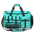 Large Capacity Travel Gym Bag Sport Training Duffle Bag Cyan Color Functional Storage - Teal