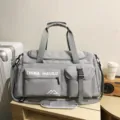 Graue Reisetasche mit großem Fassungsvermögen und Nass-Trocken-Trennung, leichte Sporttasche. - Grau