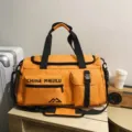 Oranger Reise-Damen-Sport-Dufttasche große Kapazität Fitnesstasche mit Nassfach und Trockenfach - Orange
