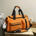Oranger Große Kapazität Reise Sporttasche Fitness Tasche Leichte Gepäcktasche Variante - Orange + Große weiße Ente