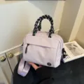Casual commute handbag for women with multi-compartments and stylish rope handles for daily use. - S / Pink