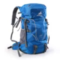 45L outdoor mountaineering backpack lightweight hiking camping travel rucksack blue for travel - Sky Blue