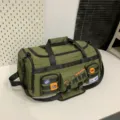 Uomo Verde Militare Multifunzionale Borsone Da Viaggio Grande Capacità Fitness Sku - Verde militare