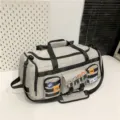 Borsa da viaggio sportiva multifunzionale grigia con grande capacita e tasche multiple. - Grigio