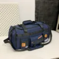 Borsa da viaggio multifunzionale blu, grande capacità sport fitness borsa e bagaglio a mano. - Blu scuro