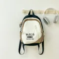 Japanese style contrast color backpack, large capacity casual school bag for students. - Black Coffee Small Size
