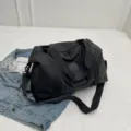 Gran bolsa de viaje impermeable para deportes, fitness y viajes cortos de negocios. - Negro