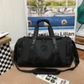 Schwarze große Reisetasche für Sport, Fitness und Geschäftsreisen mit viel Stauraum, Modell SKU. - Schwarz