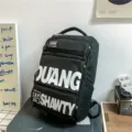 Sac a dos utilitaire grande capacite en noir, sac d'ecole tendance pour voyage et plein air. - Noir