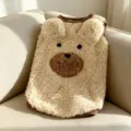 Joli pull d'hiver chaud pour chien avec design d'ours en peluche moelleux variante beige. - XS / Motif chiot avec oreilles (Abricot)