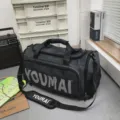 Large capacity travel duffel bag men women waterproof sports fitness training gym bag - Dark Gray