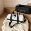 Kleine waterdichte sport yoga fitness tas voor vrouwen handtas crossbody cilinder reistas - S / Wit