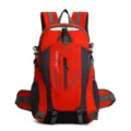Red and grey outdoor hiking backpack large capacity sport travel rucksack for men and women - Red