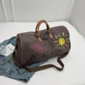 Canvas reistas duffel bag voor dames en heren, grote capaciteit weekendtas reiskoffer. - koffiekleur