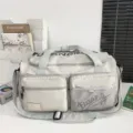 Large capacity travel duffel bag waterproof sports fitness gym bag for men and women - Gray