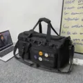 Sac de sport tactique noir, grand sac de voyage et de fitness pour les hommes et femmes. - Noir