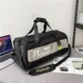 Grosse Kapazitat Reise Sporttasche wasserdichte Fitness Tasche fur Damen und Herren schwarz neu - Grün