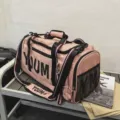 Pink travel duffel bag large capacity fitness gym bag for men and women short trips - Pink