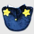 Simpatica mantellina invernale per animali domestici con cappuccio calda e in peluche - Taglia S / Blu navy