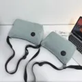 Casual canvas schoudertas lichtgroen crossbody dagelijkse forensentas met verstelbare riem - Lichtgroen