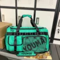Large capacity green sports fitness duffel bag, waterproof travel bag for men and women - Turquoise
