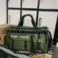 Large capacity sports gym duffel bag for men and women, tactical training travel bag. - Green