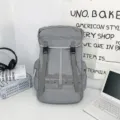 Grey utility large-capacity backpack for travel, outdoor sports, and daily commuting. - Dark Gray