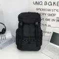 Black utility large capacity backpack for outdoor travel sports casual daily use laptop rucksack - Black