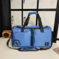 Blaue sporttas met nat-droog scheiding voor reizen, fitness, zwemmen en dagelijks gebruik. - Blauw