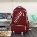 Geräumiger lässiger Rucksack für Studenten stylische rote Schultasche für Alltag und Reisen - Rot