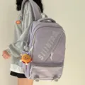 Lila grosser Kapazitaet Rucksack Schultasche mit suessen Burgeranhaenger modischer Daypack - Lila + Mini-Burger