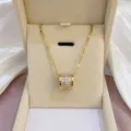 Zylinder Zirkon Anhänger Halskette in Goldoptik, elegante minimalistische Mode Schlüsselbeinkette. - Gold Zylinder Stil (X0056)