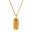 Gold stainless steel Sagittarius zodiac pendant detail closeup, stylish necklace for daily wear. - HD-28 Sagittarius