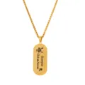 Gold Scorpio zodiac pendant necklace stainless steel dog tag jewelry gift for men and women - HD-34 Scorpio