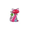 Lindo gato de dibujos animados broche esmaltado accesorio de moda para ropa diaria - Estilo Rosa (DW0717-1)