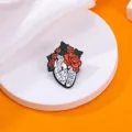 Anatomische hart roos emaille broche, creatieve legering metaal badge sieraad mode. - Rode Roos Hart Stijl (CZ0388-3)