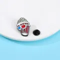 Cartoon Cinema Popcorn 3D Glasses Enamel Lapel Pin Metal Badge Brooch Accessory - Popcorn (CZ0610-1)