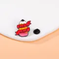 Cute pencil shaped metal enamel brooch badge for back to school season accessory collection. - Pencil Banner Style