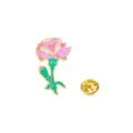 Carnation enamel brooch pin cute floral alloy badge for clothes bags decoration accessory - Stereo Carnation Flower