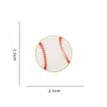 Cute baseball shaped alloy brooch for children sports series clothing decorative pin - Red Stitch Baseball (CZ3435-3) / 2.5cm