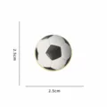 Cute football brooch pin for kids clothing, alloy sports badge with black white 2.5cm - Black & White Football (CZ3435-4) / 2.5cm