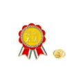 Exquisite alloy rhinestone medal brooch, cute reward badge for students and stylish bag decor. - Love Ambassador (CZ0985-2)