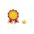 A+ rhinestone award ribbon brooch pin, cute enamel schoolbag badge jewelry accessory. - A+ (CZ0985-4)