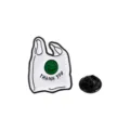 Spilla smaltata con faccina sorridente in plastica, simpatico badge per vestiti e zaino kawaii. - Stile Bianco "THANK YOU" (CZ1145-2)