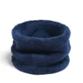 Σκουρόχρωμος μπλε χειμερινός λαιμός fleece, παχύ σωληνωτό κασκόλ για ποδηλασία και κρύο. - Ble Navy
